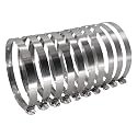 ROADFORMER 5 inch Hose Clamp Full Stainless Steel: 116mm - 140mm,10 Pack