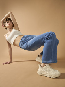 Roadster Flared Women Blue Jeans
