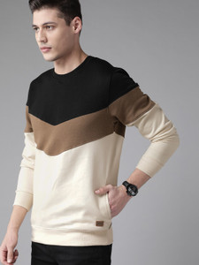 Roadster Full Sleeve Color Block Men Sweatshirt