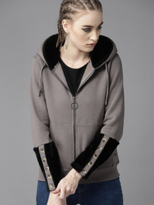 Roadster Full Sleeve Color Block Women Sweatshirt
