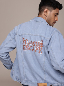 Roadster Full Sleeve Embroidered Men Denim Jacket
