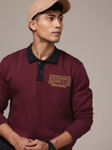 Roadster Full Sleeve Solid Men Sweatshirt