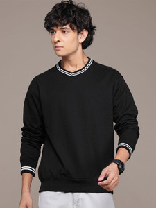 Roadster Full Sleeve Solid Men Sweatshirt