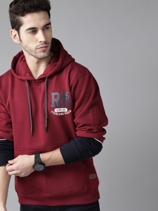 Roadster Full Sleeve Solid Men Sweatshirt