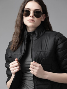 Roadster Full Sleeve Solid Women Padded Jacket