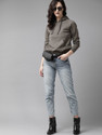 Roadster Full Sleeve Solid Women Sweatshirt