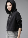 Roadster Full Sleeve Solid Women Sweatshirt