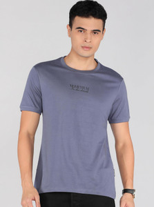 Roadster Graphic Print Men Round Neck Blue