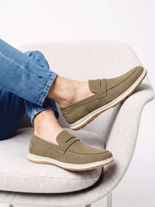 Roadster Khaki Flexible Penny casual Shoe For
