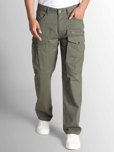 Roadster Loose Fit Men Green Trousers