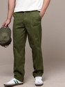 Roadster Loose Fit Men Light Green Trousers