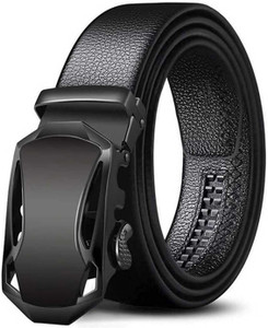 roadster men black artificial leather texas leatherite belt
