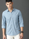 Roadster Men Checkered Casual Blue Shirt