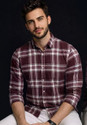 Roadster Men Checkered Casual Maroon Shirt