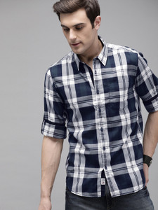 Roadster Men Checkered Casual Multicolor Shirt