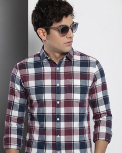 Roadster Men Checkered Casual Multicolor Shirt