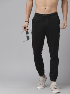 Roadster Men Regular Fit Black Pure Cotton