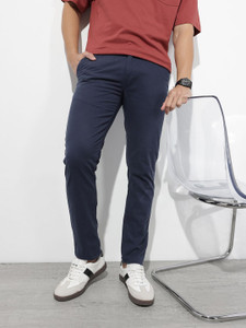 Roadster Men Regular Fit Blue Pure Cotton