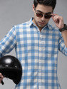 Roadster Men Regular Fit Checkered Spread Collar