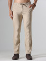 Roadster Men Relaxed Beige Pure Linen Trousers