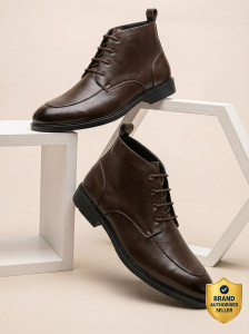 Roadster Mens Brown Leather Chelsea Boots
