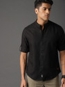 Roadster Men Solid Casual Black Shirt
