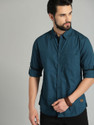 Roadster Men Solid Casual Dark Blue Shirt