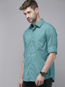 Roadster Men Solid Casual Green Shirt