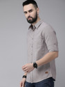 Roadster Men Solid Casual Grey Shirt