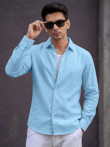 Roadster Men Solid Casual Pink Shirt