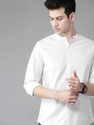 Roadster Men Solid Casual White Shirt