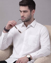 Roadster Men Solid Casual White Shirt