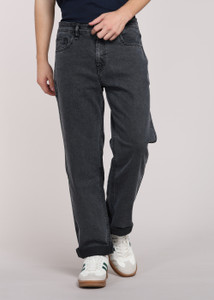 Roadster Men Straight Fit Mid Rise Black