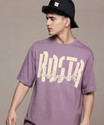 Roadster Printed Men Round Neck Brown T-Shirt
