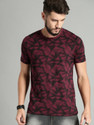 Roadster Printed Men Round Neck Red T-Shirt