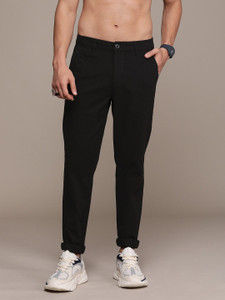 Roadster Regular Fit Men Black Trousers