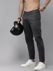 Roadster Regular Fit Men Black Trousers