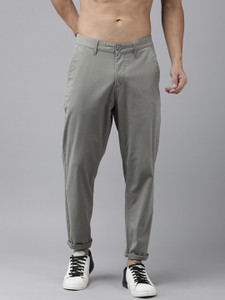 Roadster Regular Fit Men Green Trousers