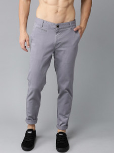 Roadster Regular Fit Men Grey Trousers