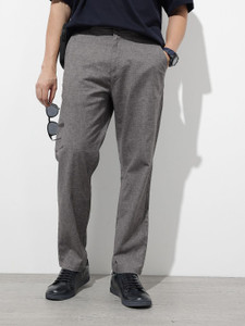 Roadster Regular Fit Men Grey Trousers