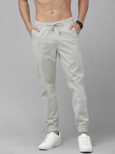 Roadster Regular Fit Men Grey Trousers