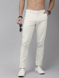 Roadster Regular Fit Men White Trousers