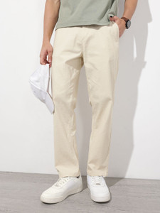 Roadster Relaxed Men Beige Trousers