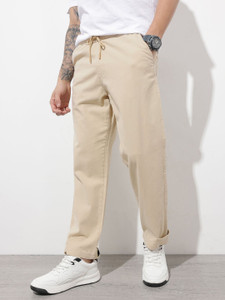 Roadster Relaxed Men Beige Trousers