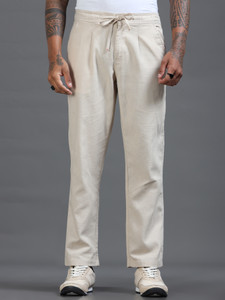 Roadster Relaxed Men Beige Trousers