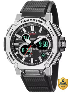 roadster rugged style analog-digital watch  - for men