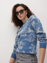 Roadster Self Design Round Neck Casual Women