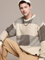 Roadster Self Design Round Neck Casual Men
