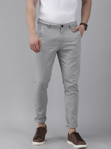 Roadster Slim Fit Men Grey Trousers
