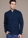 Roadster Solid High Neck Casual Men Grey